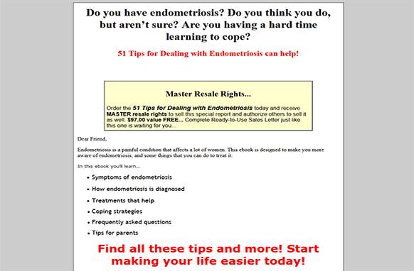 Screen4-10-1 51 Endometriosis Tips Audio Book Plus Ebook