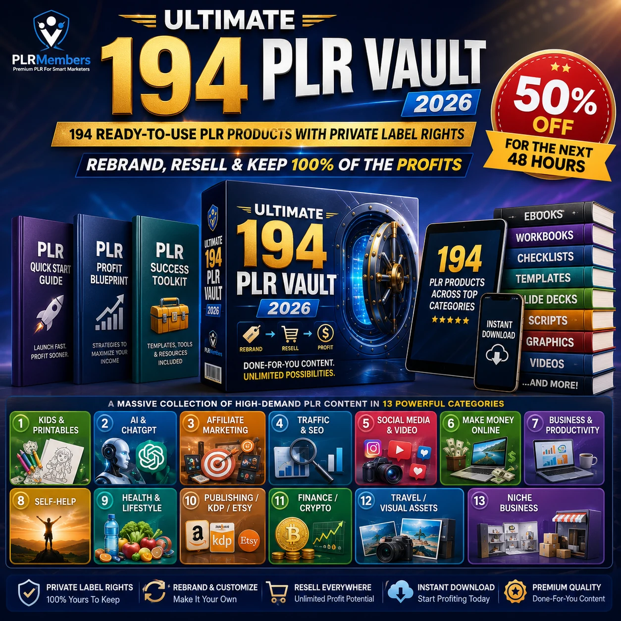 Ultimate 194 PLR Vault 2026 product mockup